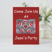 Sock Monkey Birthday Uitnodiging (Staand voorkant)