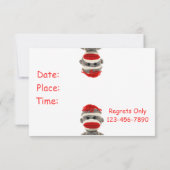 Sock Monkey Birthday Uitnodiging (Achterkant)