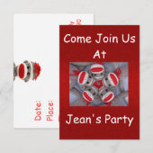 Sock Monkey Birthday Uitnodiging (Voorkant / Achterkant)