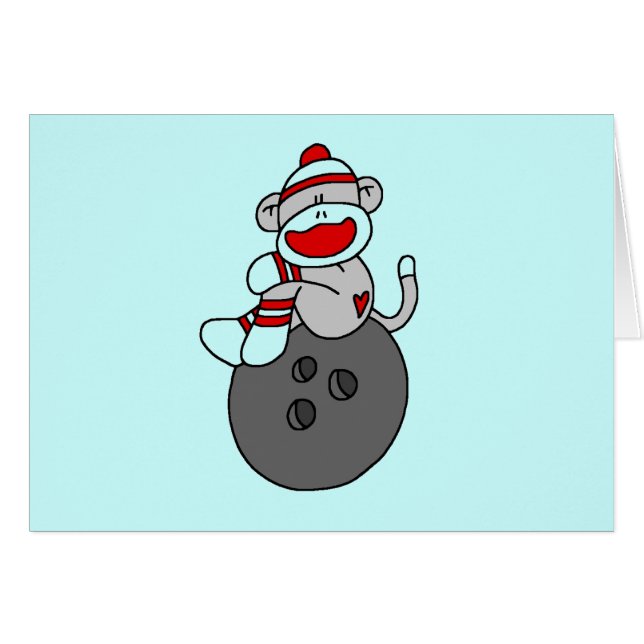 Sock Monkey Bowling T-shirts en cadeautjes (Voorkant Horizontaal)