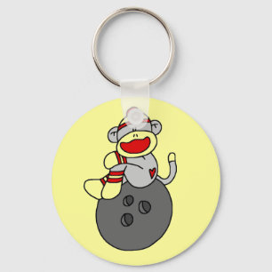 Sock Monkey Bowling T-shirts en cadeautjes Sleutelhanger