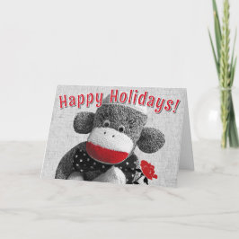 Sock Monkey - Bowty Christmas Kaarten