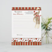 Sock Monkey, Boy Baby shower Blessings (Staand voorkant)