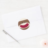 Sock Monkey Boy Sticker (Envelop)