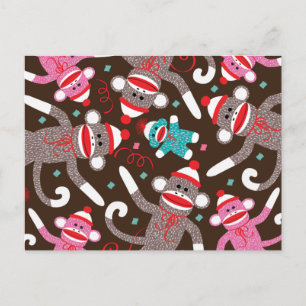 Sock Monkey Briefkaart