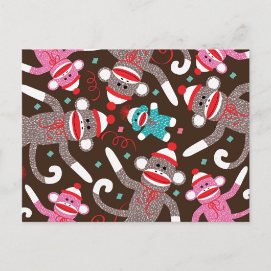 Sock Monkey Briefkaart (Voorkant)