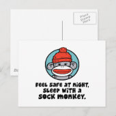 Sock Monkey Briefkaart (Voorkant / Achterkant)