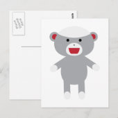 Sock Monkey Briefkaart (Voorkant / Achterkant)