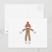 Sock Monkey Briefkaart (Voorkant / Achterkant)