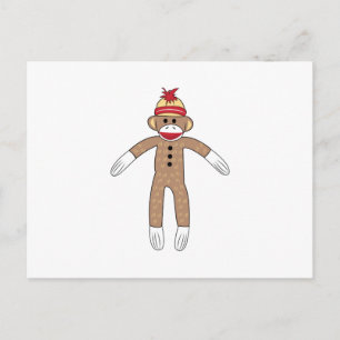 Sock Monkey Briefkaart