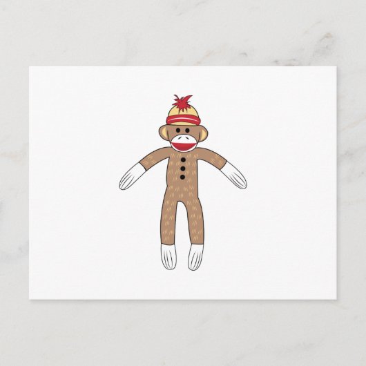 Sock Monkey Briefkaart (Voorkant)