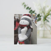Sock Monkey Briefkaart (Staand voorkant)