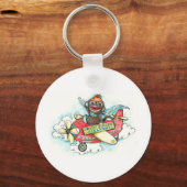 Sock Monkey Business Airlines Sleutelhanger (Voorkant)