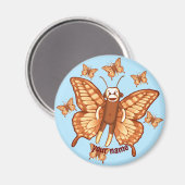Sock Monkey Butterfly Magneet (Voorkant / Achterkant)