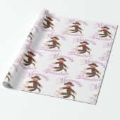 Sock Monkey Cadeaupapier (Uitgerold)