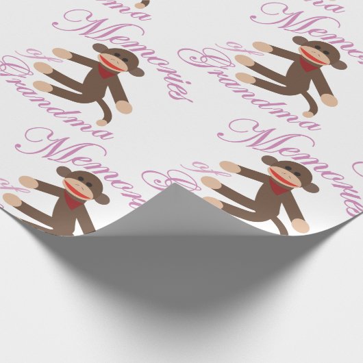 Sock Monkey Cadeaupapier (Hoek)