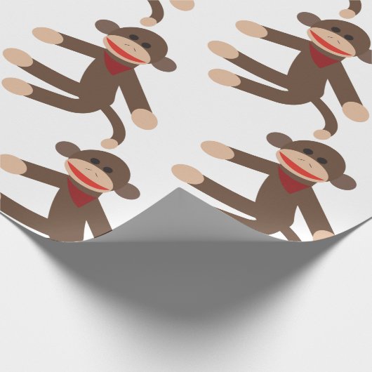 Sock Monkey Cadeaupapier (Hoek)