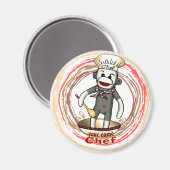 Sock Monkey Chef magneet (Voorkant / Achterkant)
