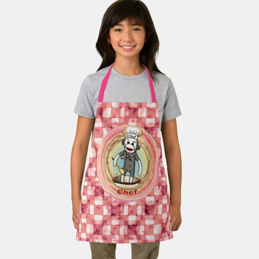 Sock Monkey Chef Schort (Insitu)