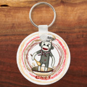 Sock Monkey Chef sleutelhanger (Voorkant)