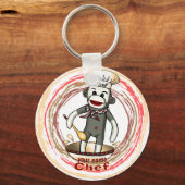 Sock Monkey Chef sleutelhanger (Voorkant)