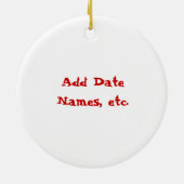 SOCK MONKEY CHRISTMAS ORNAMENT PERSONALISEERD (Achterkant)