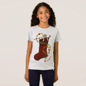 Sock Monkey Christmas Stocking T-shirt (Voorkant volledig)