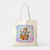 Sock Monkey Clown canvas tassen (Achterkant)