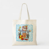 Sock Monkey Clown canvas tassen (Achterkant)