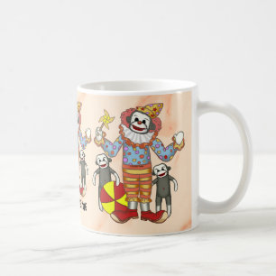 Sock Monkey Clown Koffiemok