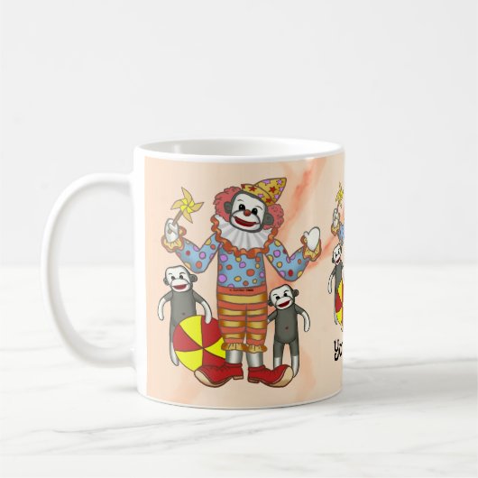 Sock Monkey Clown mokken (Links)