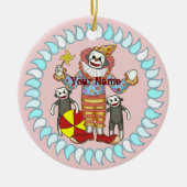 Sock Monkey Clown ornamenten (Voorkant)