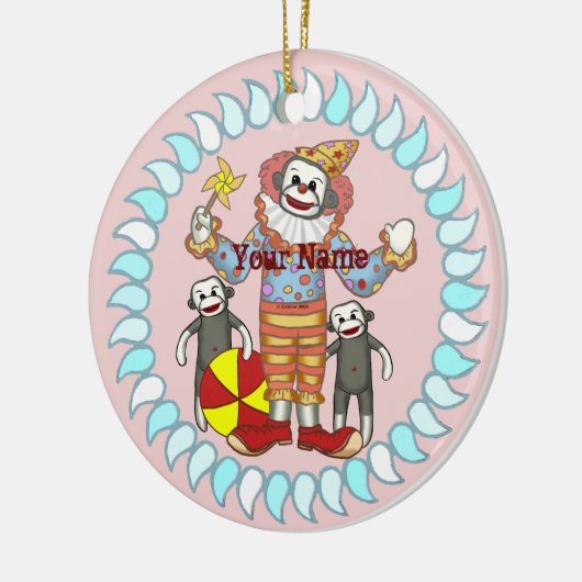 Sock Monkey Clown ornamenten (Links)