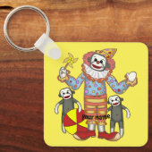 Sock Monkey Clown Sleutelhanger (Voorkant)