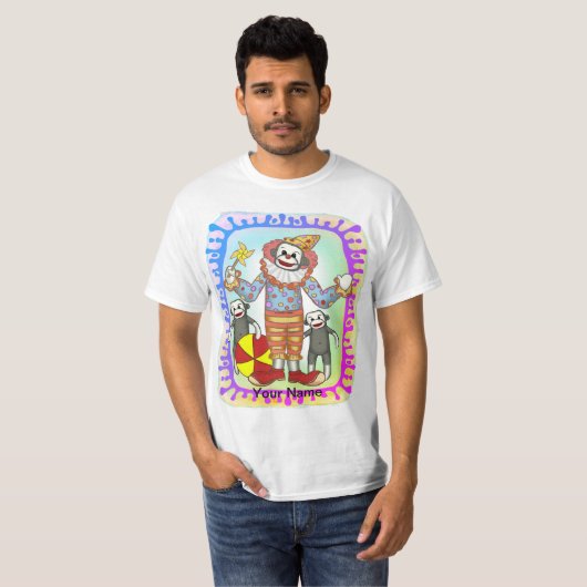 Sock Monkey Clown T-shirt (Voorkant volledig)