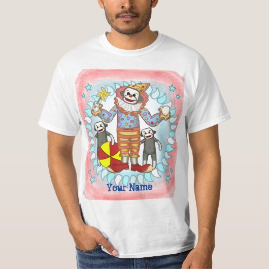 Sock Monkey Clown T-shirt (Voorkant)
