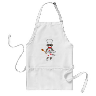 Sock Monkey Cook van lil kolohe Jessica - Apron Standaard Schort