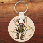 Sock Monkey Cowboy sleutelhanger (Voorkant)