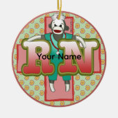 Sock Monkey custom RN Nurse ornament (Voorkant)