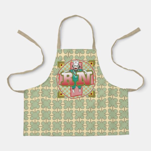 Sock Monkey custom RN Nurse schort (Voorkant)