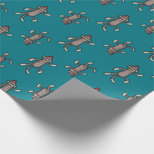 Sock Monkey | Dansende apen Cadeaupapier (Hoek)