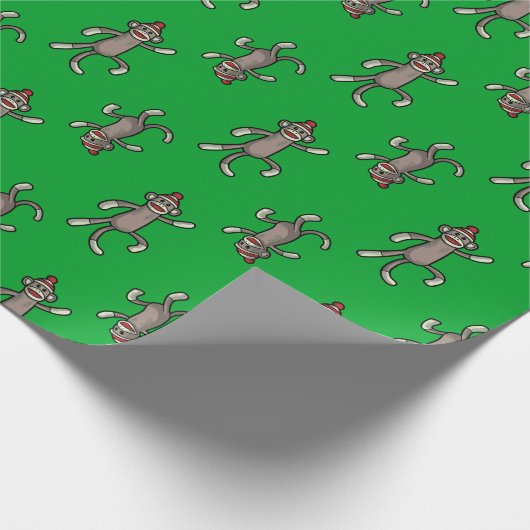 Sock Monkey | Dansende apen Cadeaupapier (Hoek)