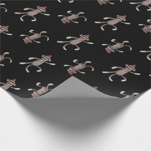 Sock Monkey | Dansende apen Cadeaupapier (Hoek)