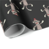Sock Monkey | Dansende apen Cadeaupapier (Rol Hoek)