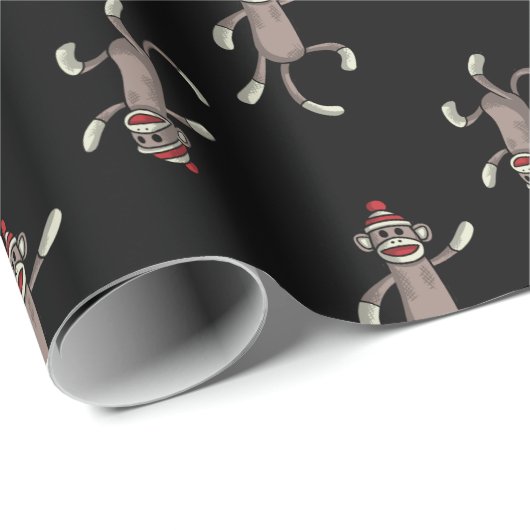 Sock Monkey | Dansende apen Cadeaupapier (Rol Hoek)