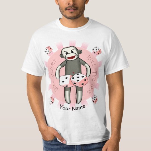 Sock Monkey Dice T-shirt (Voorkant)