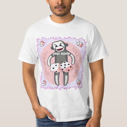 Sock Monkey Dice T-shirt (Voorkant)