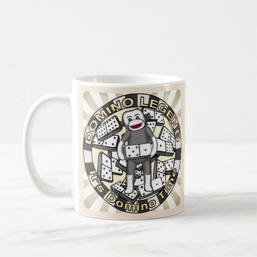 Sock Monkey Domino Legend  Koffiemok (Links)