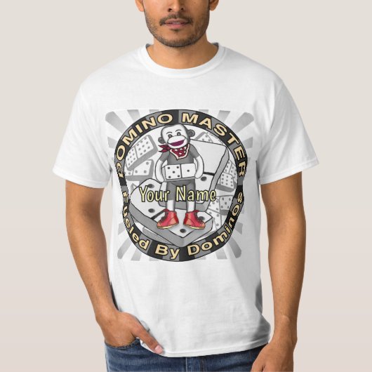 Sock Monkey Domino Master T-shirt (Voorkant)