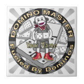 Sock Monkey Domino Master Tegeltje (Voorkant)